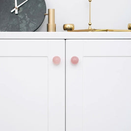 Translucent Crystal Ball Cabinet Knobs, Modern Kitchen & Kids Wardrobe Hardware, 2 Screw Lengths, Set of 2, 0.94in