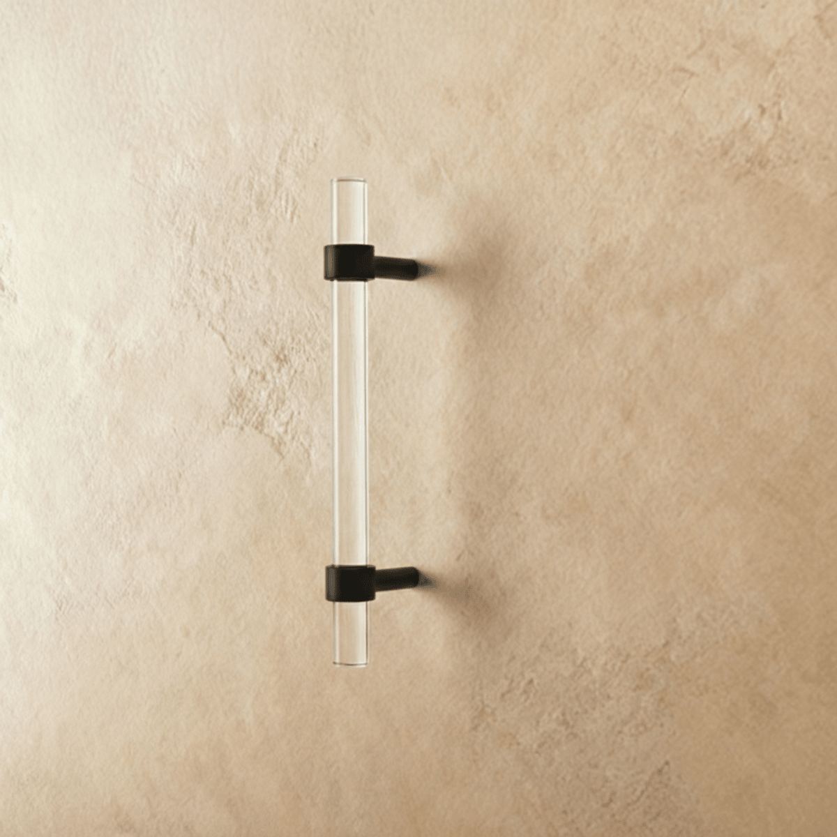 Transparent Acrylic & Brass Cabinet Knobs & Pull Bars, Modern Kitchen & Wardrobe Hardware, Black White or Brass, Set of 2, 2-12.6in