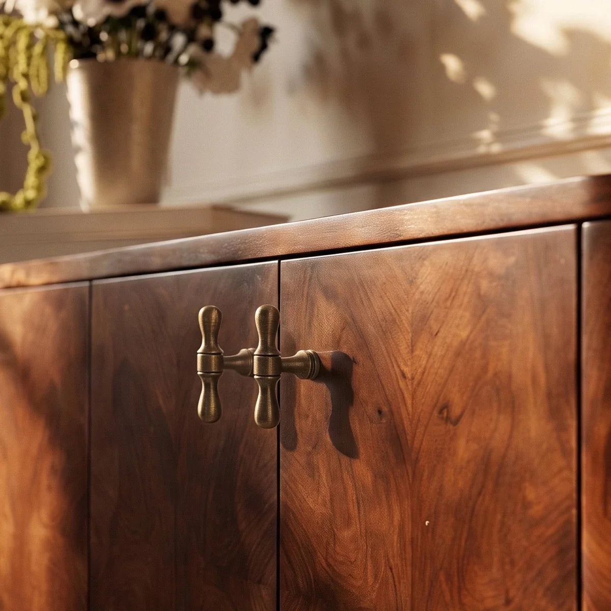 Antique Brass Cabinet Knobs & Drawer Pulls, Vintage Kitchen & Bathroom Hardware, Rust-Resistant Finish, Set of 2 Pieces, 0.7-12.6in