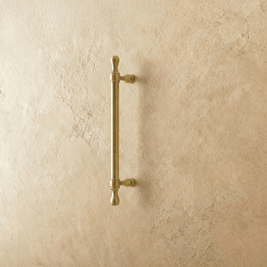 Antique Brass Cabinet Knobs & Drawer Pulls, Vintage Kitchen & Bathroom Hardware, Rust-Resistant Finish, Set of 2 Pieces, 0.7-12.6in
