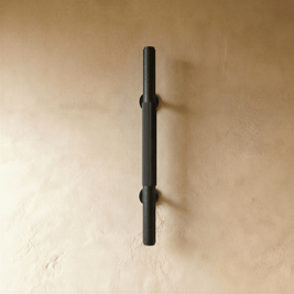 Brass Barn Door Handle, Modern Sliding & Closet Door Hardware, Ergonomic Push & Pull Grip, 2 Finish Options, 10.8 x 2.1in