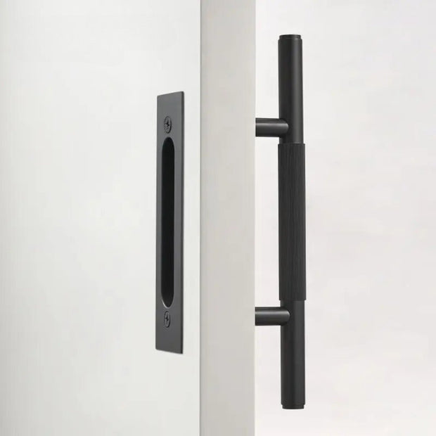 Brass Sliding Door Handle, Modern Barn & Closet Door Pull, Grip, 10.8in