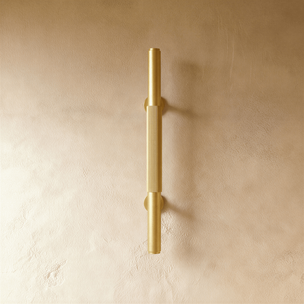 Brass Barn Door Handle, Modern Sliding & Closet Door Hardware, Ergonomic Push & Pull Grip, 2 Finish Options, 10.8 x 2.1in