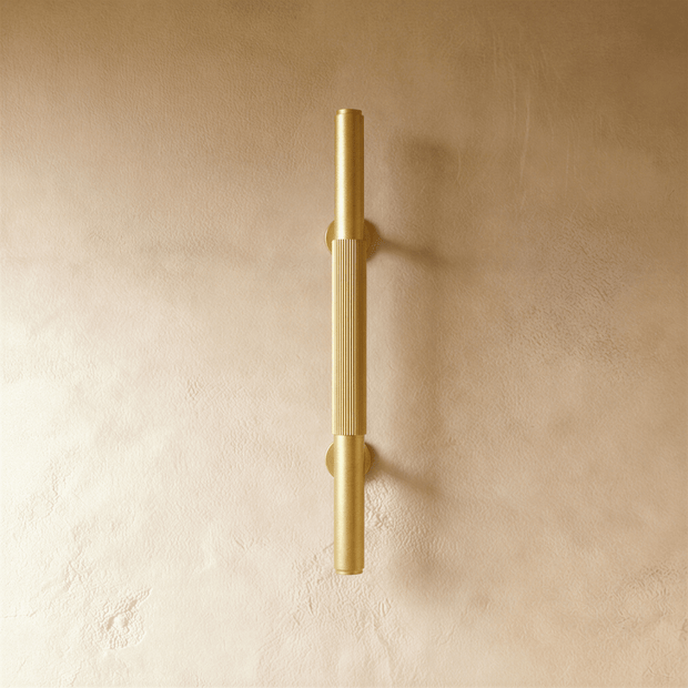 Brass Sliding Door Handle, Modern Barn & Closet Door Pull, Grip, 10.8in