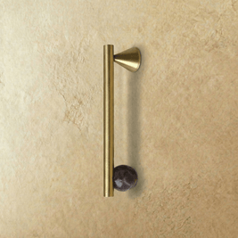 Crystal Ball Cabinet Knobs & Drawer Pulls, Modern Kitchen & Bathroom Hardware, Rust-Resistant Brass Surface, Set of 2, 2.2-7.6in
