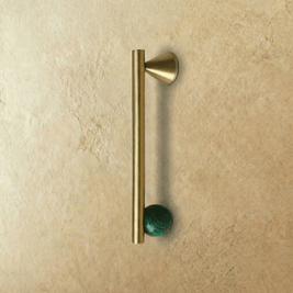 Crystal Ball Cabinet Knobs & Drawer Pulls, Modern Kitchen & Bathroom Hardware, Rust-Resistant Brass Surface, Set of 2, 2.2-7.6in