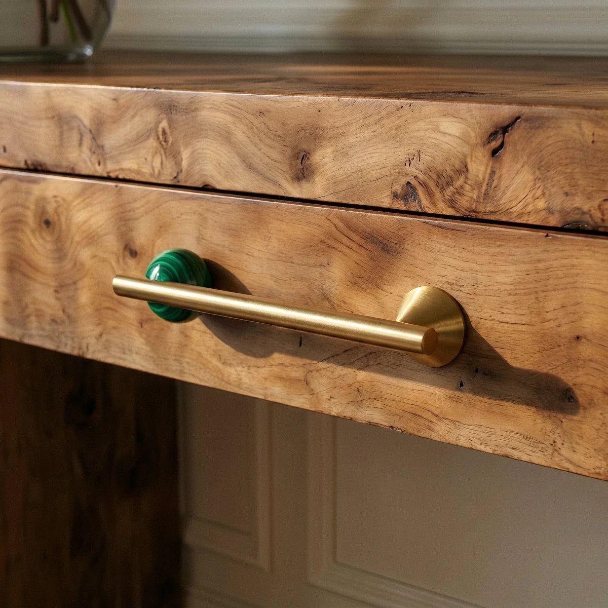Crystal Ball Cabinet Knobs & Drawer Pulls, Modern Kitchen & Bathroom Hardware, Rust-Resistant Brass Surface, Set of 2, 2.2-7.6in