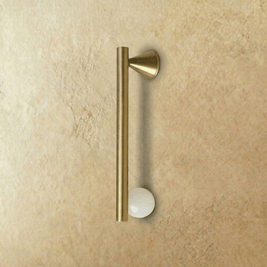 Crystal Ball Cabinet Knobs & Drawer Pulls, Modern Kitchen & Bathroom Hardware, Rust-Resistant Brass Surface, Set of 2, 2.2-7.6in