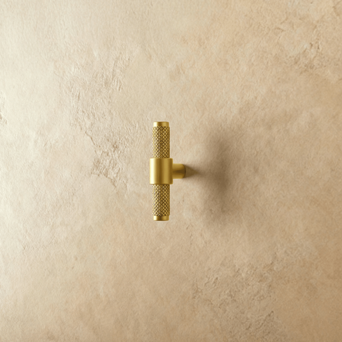 Knurled Solid Brass Cabinet Knobs & Drawer Pull Bars, Modern Kitchen & Wardrobe Hardware, Brushed Finish, Set of 2, 2.6-5in