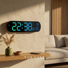 PIM large digital wall clock in a living room