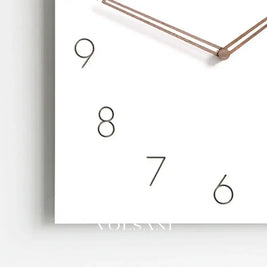 Large Square Wall Clock with Walnut Hands Minimalist Living Room & Dining Room Clock 6 Dial Styles White 15in - Decor >
