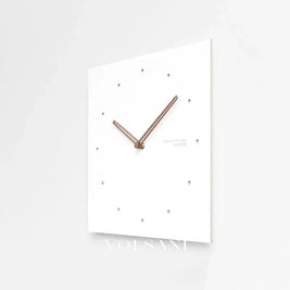 Large Square Wall Clock with Walnut Hands Minimalist Living Room & Dining Room Clock 6 Dial Styles White 15in - Decor >