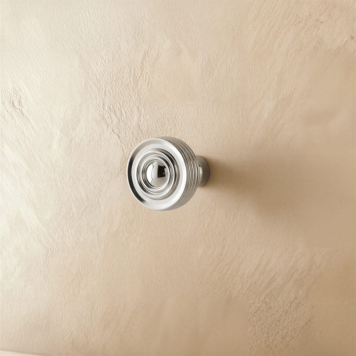 Ridged Brass Cabinet & Drawer Knobs, Modern Kitchen & Dresser Hardware, Polished Silver & Gold Tone, Set of 2, 0.9-1.1in