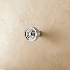 Ridged Brass Cabinet & Drawer Knobs, Modern Kitchen & Dresser Hardware, Polished Silver & Gold Tone, Set of 2, 0.9-1.1in