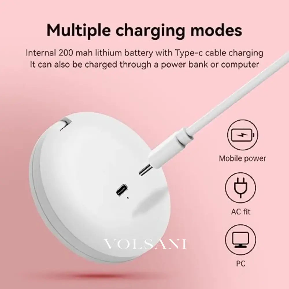 Lighted Compact Mirror with 2X Magnification Pocket Travel & Handbag Mirror Dimmable LED USB Rechargeable - Decor >