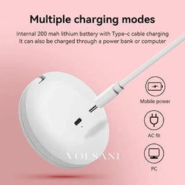 Lighted Compact Mirror with 2X Magnification Pocket Travel & Handbag Mirror Dimmable LED USB Rechargeable - Decor >
