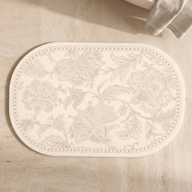 LOES: Sneldrogende Absorberende Badmat – Vintage Ruit - Volsani