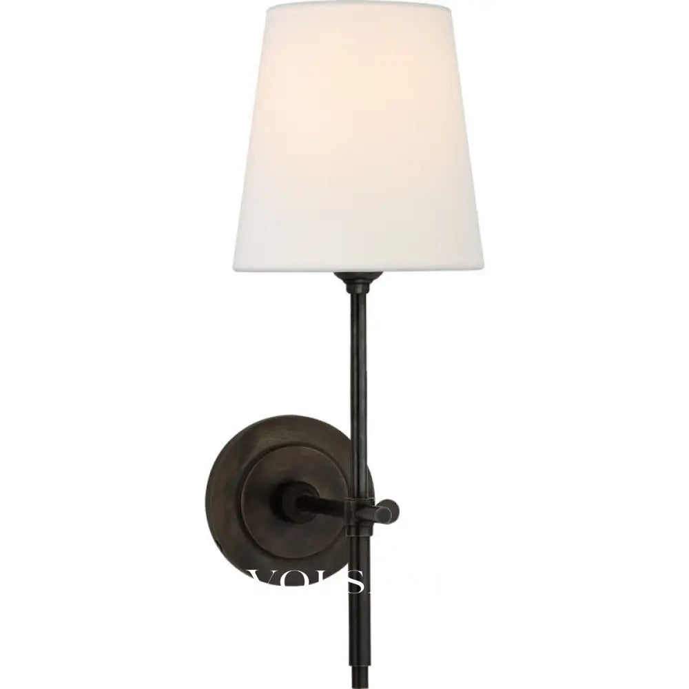 LOTTE: Wandlamp met Stoffen Kap (Messing) - Volsani