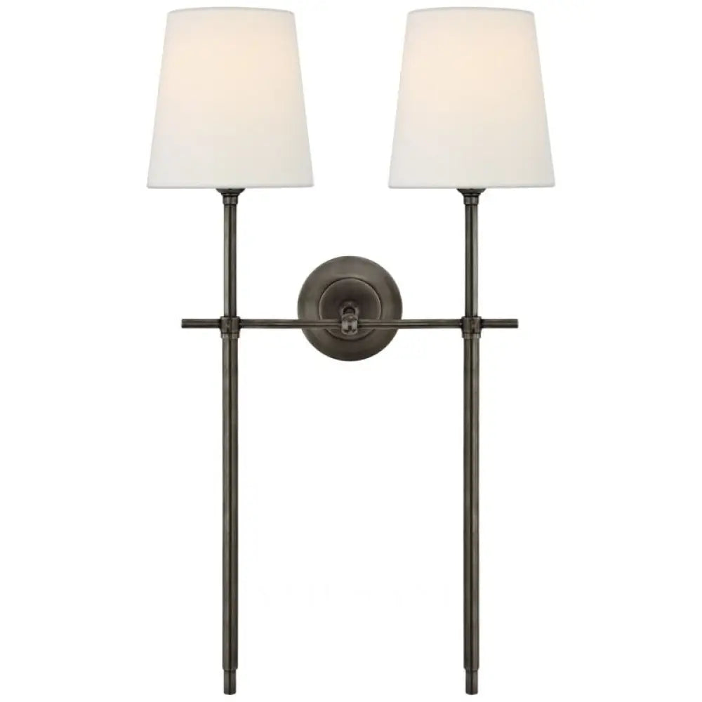 LOTTE: Wandlamp met Stoffen Kap (Messing) - Volsani