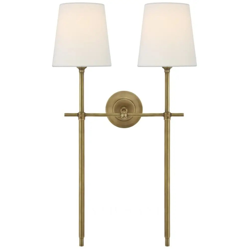LOTTE: Wandlamp met Stoffen Kap (Messing) - Volsani