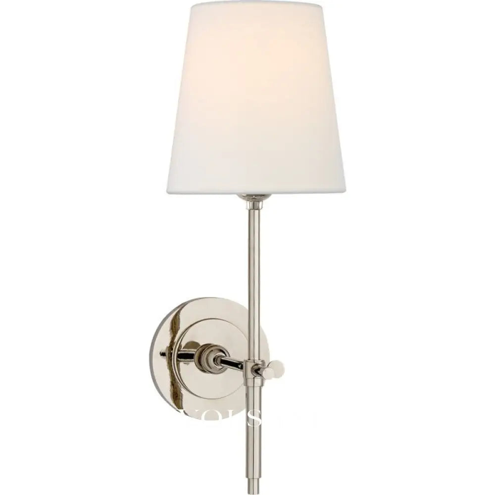 LOTTE: Wandlamp met Stoffen Kap (Messing) - Volsani