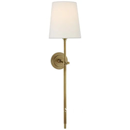 LOTTE: Wandlamp met Stoffen Kap (Messing) - Volsani