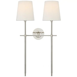 LOTTE: Wandlamp met Stoffen Kap (Messing) - Volsani