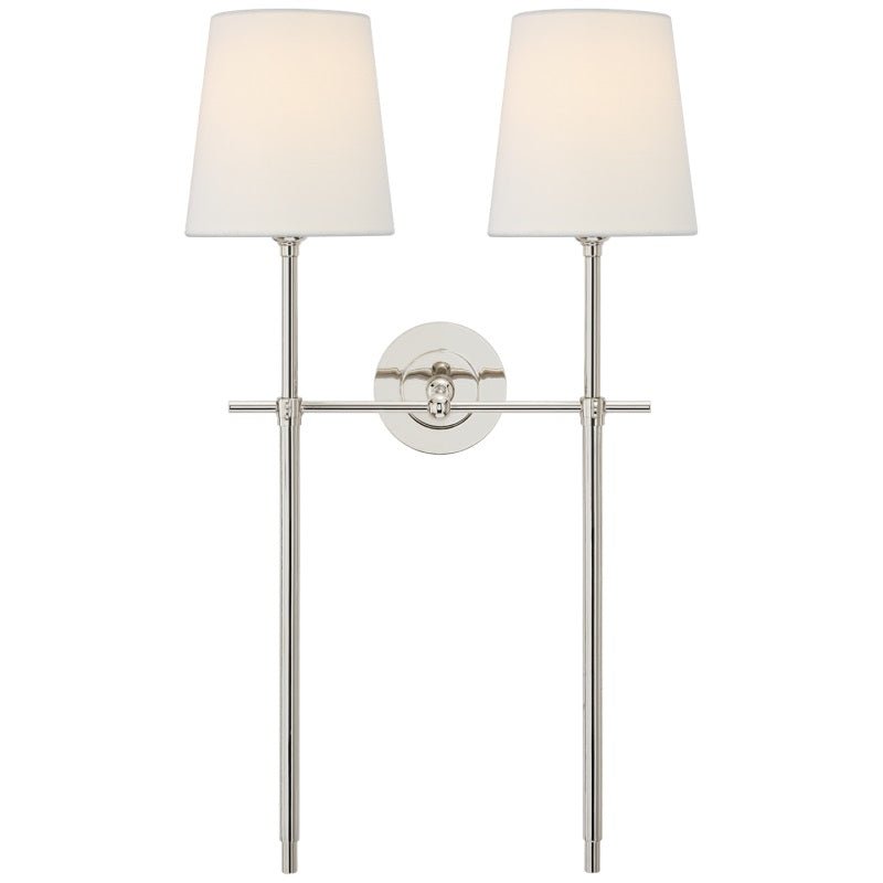 LOTTE: Wandlamp met Stoffen Kap (Messing) - Volsani