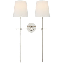 LOTTE: Wandlamp met Stoffen Kap (Messing) - Volsani