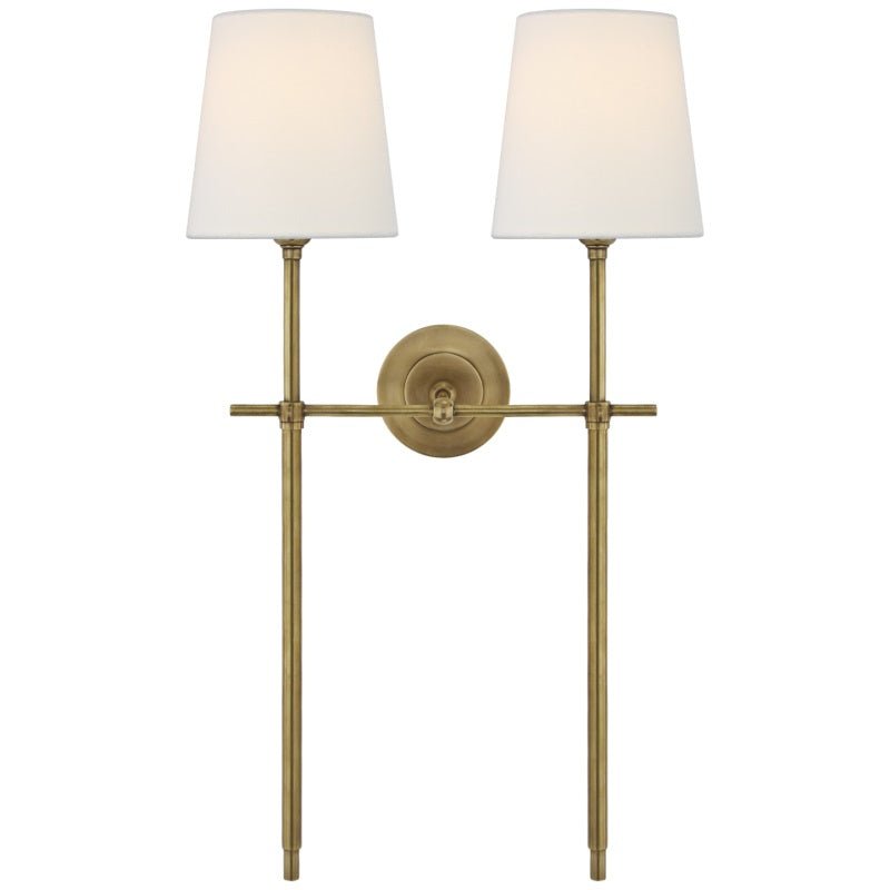 LOTTE: Wandlamp met Stoffen Kap (Messing) - Volsani