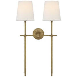 LOTTE: Wandlamp met Stoffen Kap (Messing) - Volsani