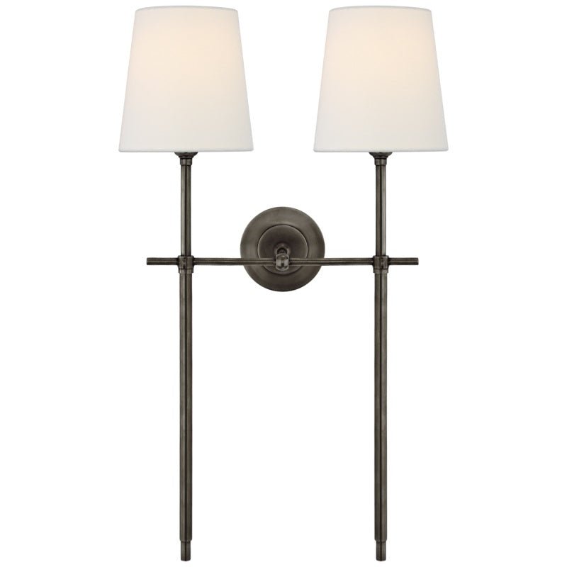 LOTTE: Wandlamp met Stoffen Kap (Messing) - Volsani