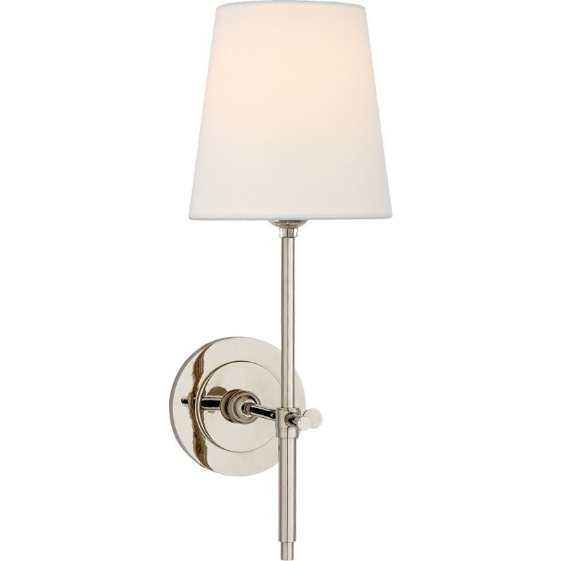 LOTTE: Wandlamp met Stoffen Kap (Messing) - Volsani