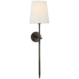 LOTTE: Wandlamp met Stoffen Kap (Messing) - Volsani
