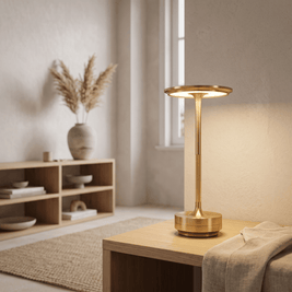 LUNA: Draadloze Tafellamp – Oplaadbaar met Touchdimmer - Volsani