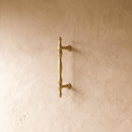 Curved Brass Cabinet Knobs & Drawer Pulls, Classic Kitchen & Wardrobe Hardware, Satin Brass & Bronze Finish, Set of 2, 1.2-7.6in