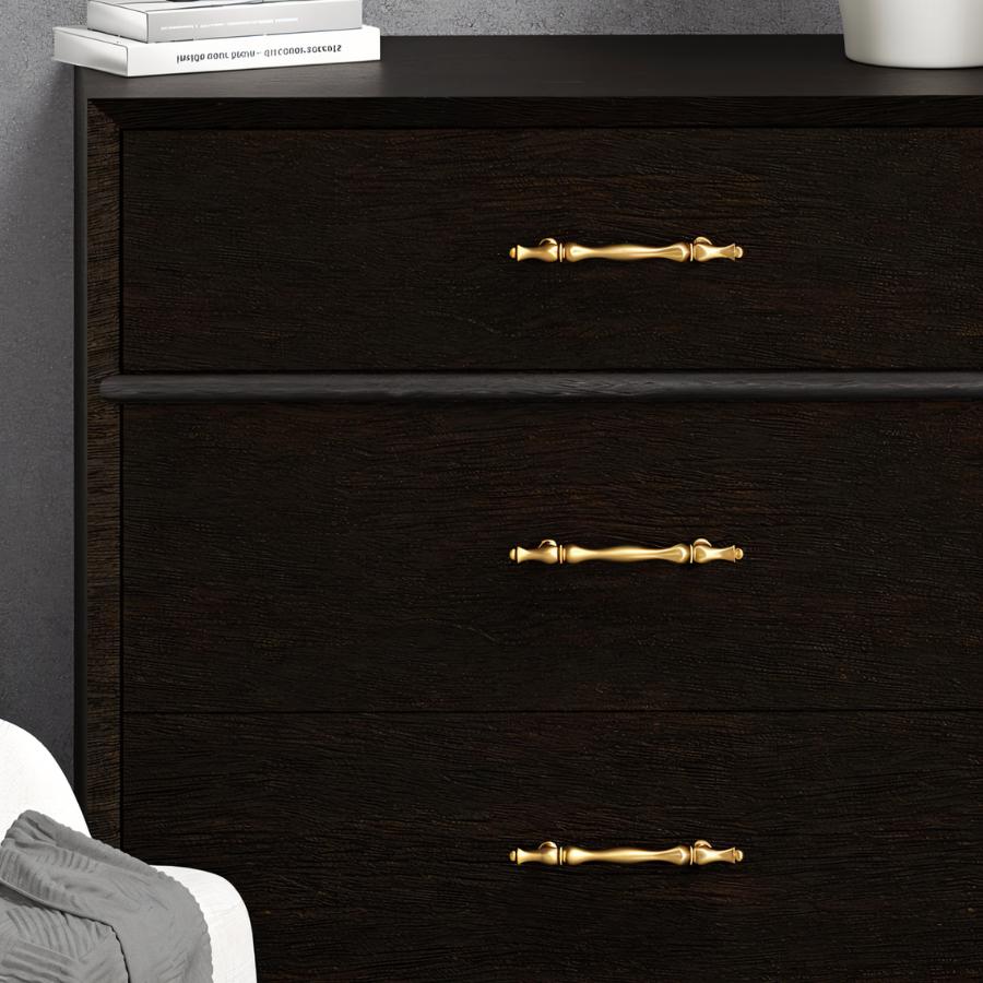 Curved Brass Cabinet Knobs & Drawer Pulls, Classic Kitchen & Wardrobe Hardware, Satin Brass & Bronze Finish, Set of 2, 1.2-7.6in