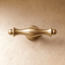 Curved Brass Cabinet Knobs & Drawer Pulls, Classic Kitchen & Wardrobe Hardware, Satin Brass & Bronze Finish, Set of 2, 1.2-7.6in