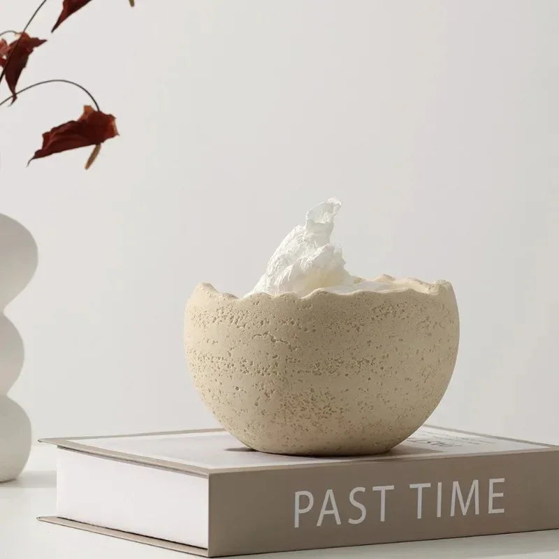 Stone Storage Box, Wabi Sabi Desk & Vanity Organizer Tray, Natural Stone
