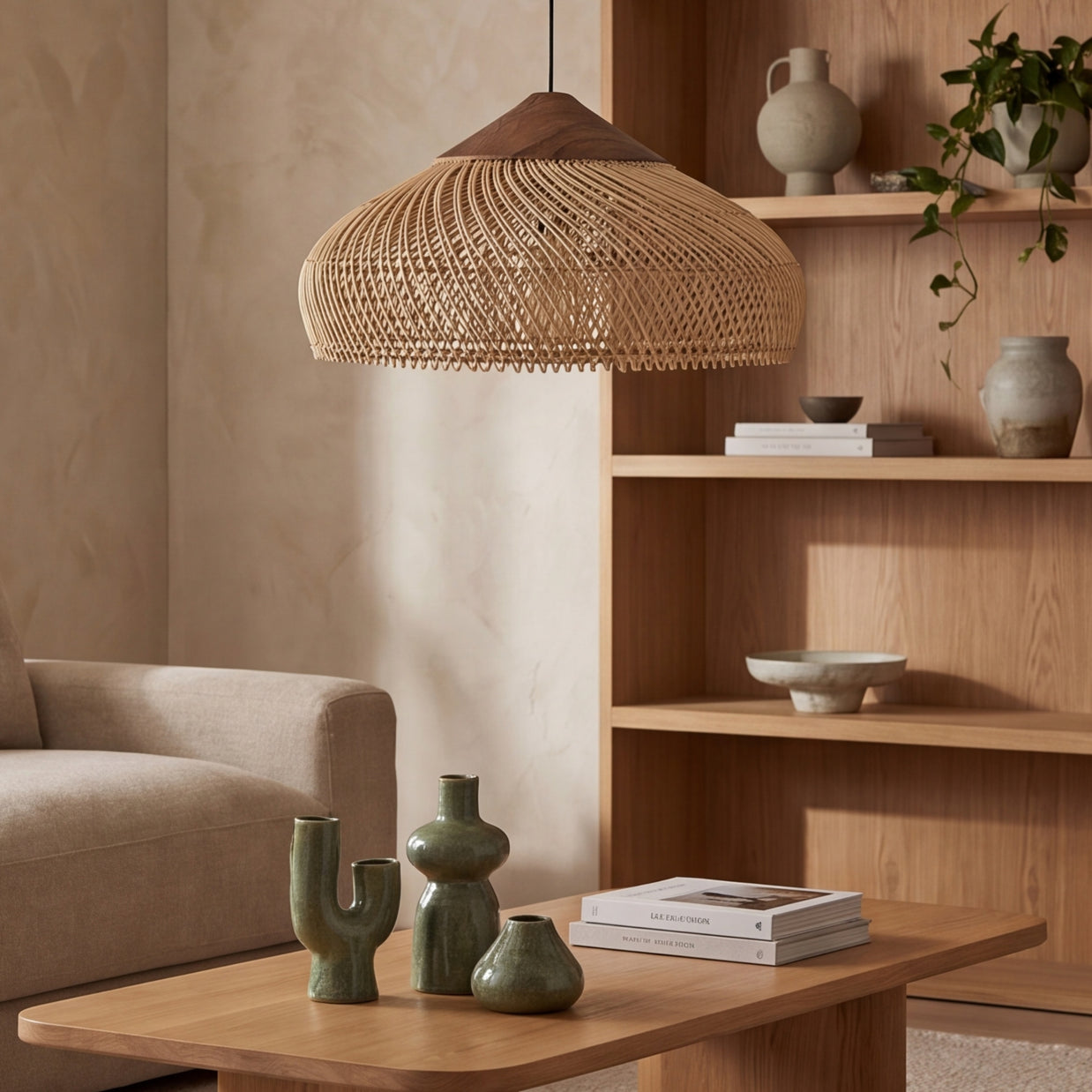 MAKO: Gevlochten Bamboe Hanglamp