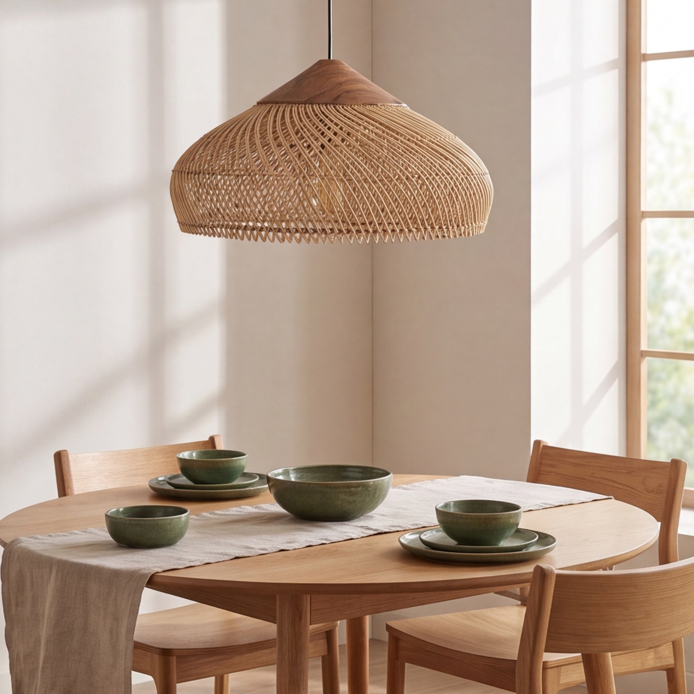 MAKO: Gevlochten Bamboe Hanglamp