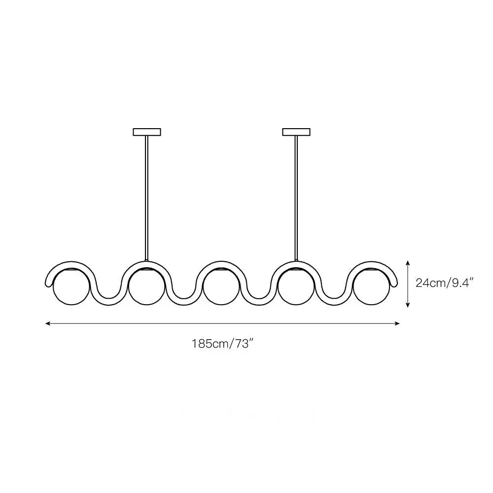 MALIN: Lineaire Kroonluchter - Volsani