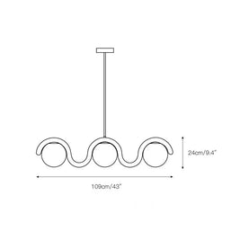 MALIN: Lineaire Kroonluchter - Volsani