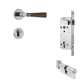 Manus Handle and Lock - L6’’(15.6cm) x H1’’(2.7cm) / Non Magnetic - With Thumb Lock / Silver