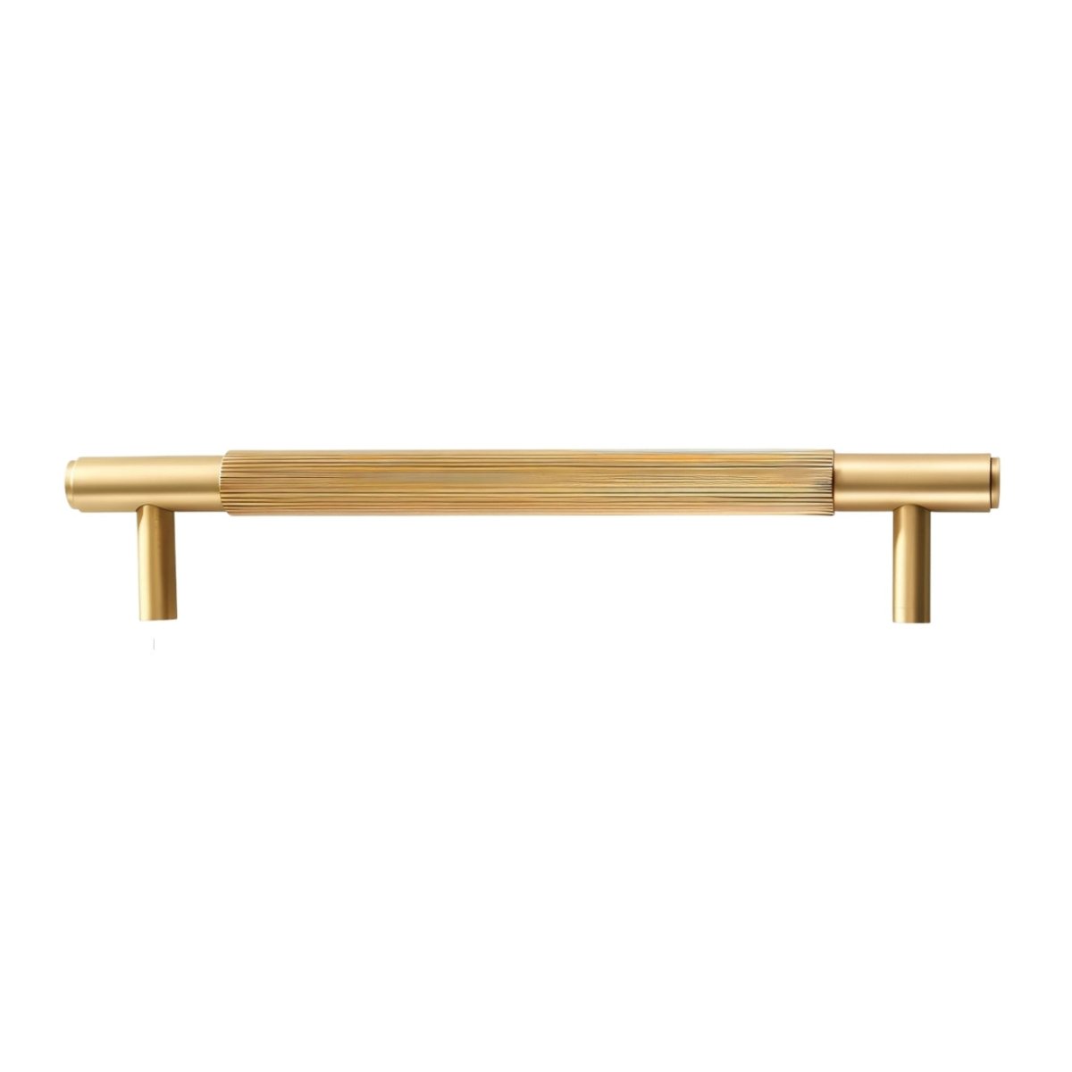 Knurled Brass Cabinet Knobs & Drawer Pulls, Modern Kitchen & Bathroom Hardware, Polished Finish, Set of 2 in 4 Colors, 2.1-8.8in