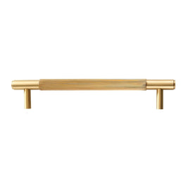 Knurled Brass Cabinet Knobs & Drawer Pulls, Modern Kitchen & Bathroom Hardware, Polished Finish, Set of 2 in 4 Colors, 2.1-8.8in