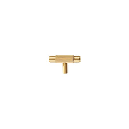 Knurled Brass Cabinet Knobs & Drawer Pulls, Modern Kitchen & Bathroom Hardware, Polished Finish, Set of 2 in 4 Colors, 2.1-8.8in