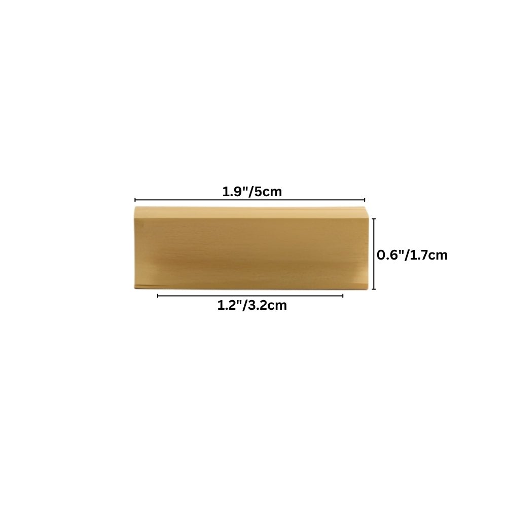 Brushed Brass Drawer Pull Bars, Minimalist Kitchen & Wardrobe Hardware, Geometric Bar Profile, Set of 2, 1.2-12.5in Hole Spacing