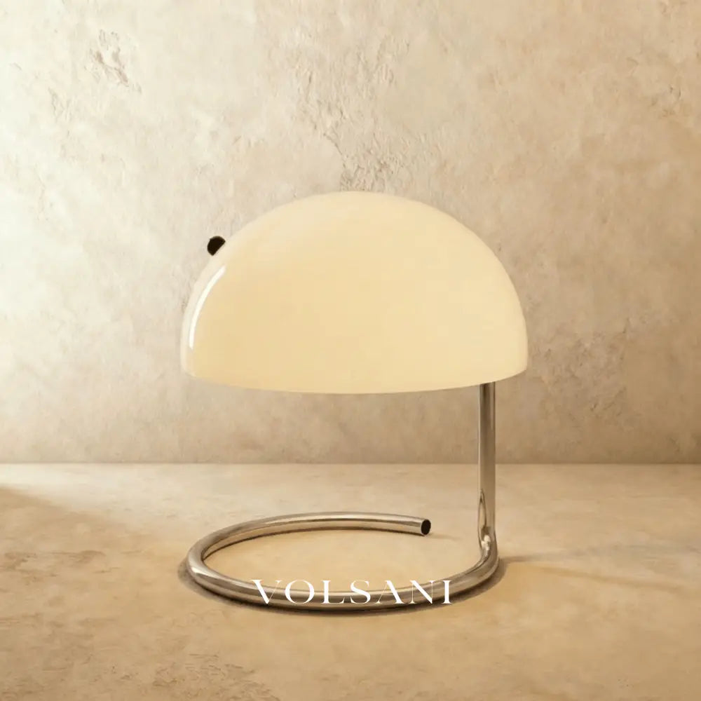 Mid Century Modern Table Lamp Retro Glass & Chrome Bedside & Desk Lamp Warm White LED Yellow White Red 11in - Lighting