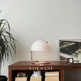 Mid Century Modern Table Lamp Retro Glass & Chrome Bedside & Desk Lamp Warm White LED Yellow White Red 11in - Lighting